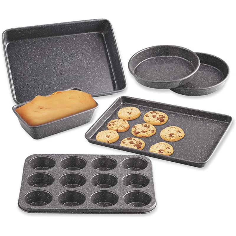 Cook N Home Cook N Home 6 Piece Non-Stick Steel Bakeware Set