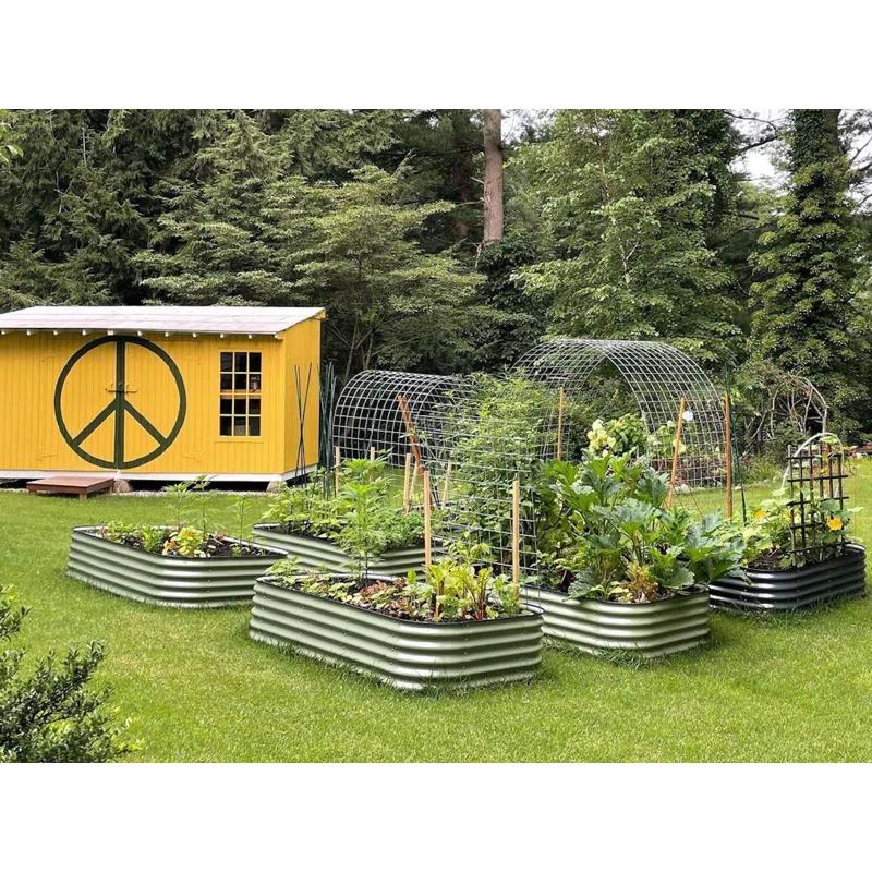 17" Tall 9 In 1 Modular Metal Outdoor Raised Garden Bed