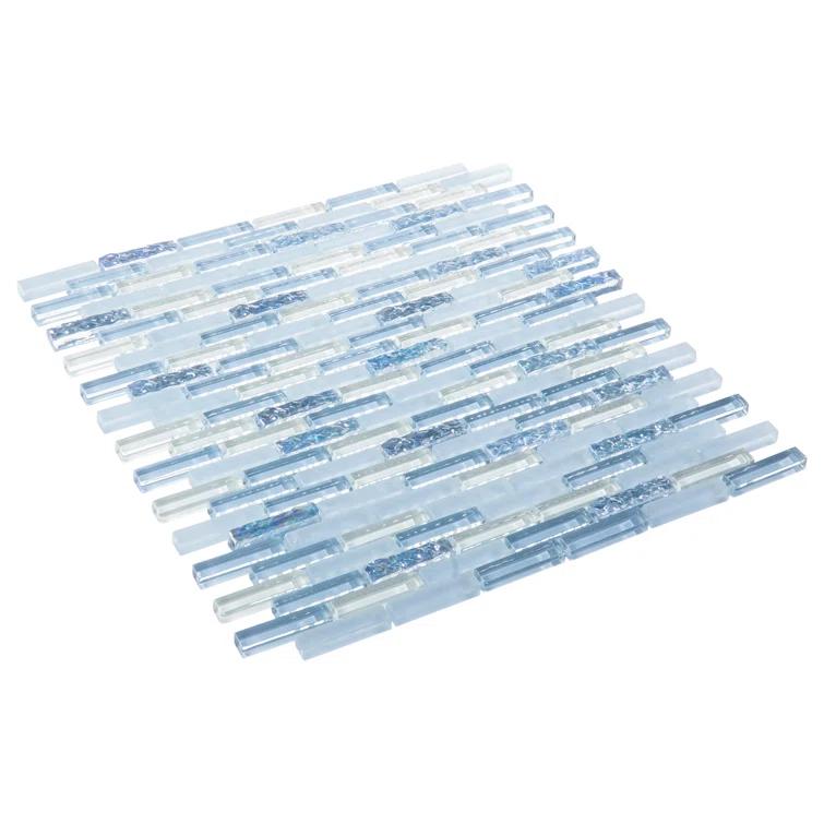 Andova Loic 1" x 2" Glass Brick Joint Mosaic  Kitchen Backsplash, Bathroom, Shower, Pool, Wall and Floor Tile | Wayfair