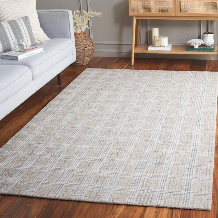 Safavieh Ebony Hand Tufted Wool Pile Plaid Rug