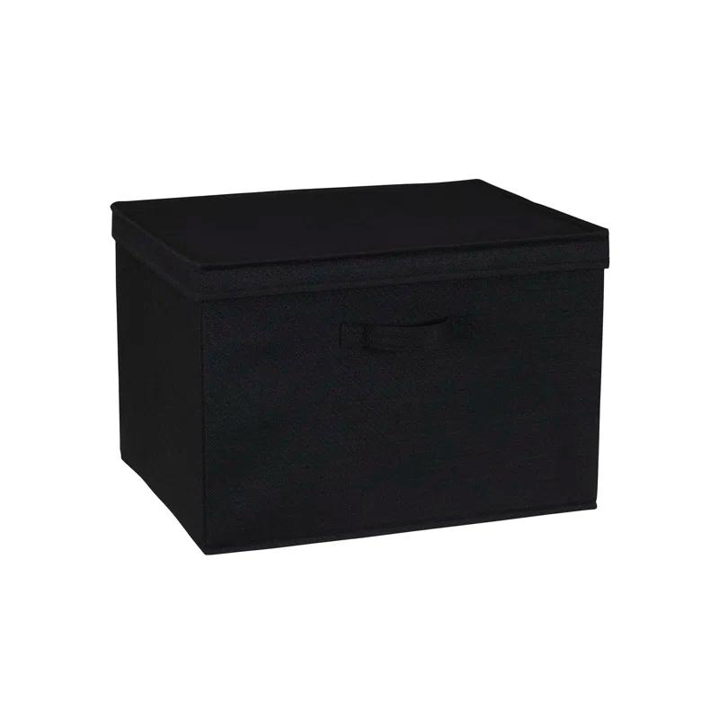 Household Essentials Household Essentials Wide Storage Box Fabric Bin (Set of 2)