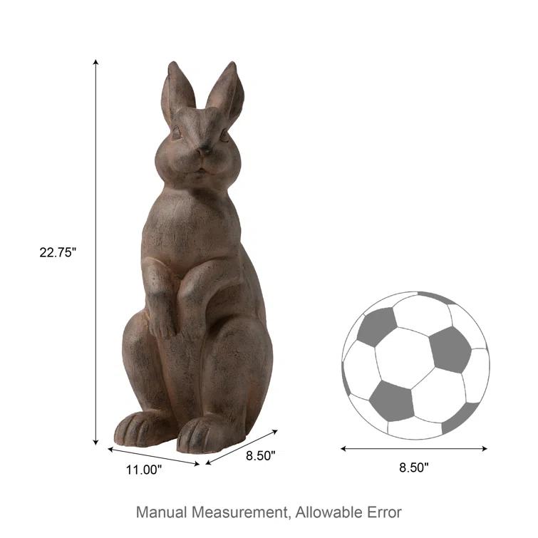 Trinx Zachary MGO Standing Rabbit Garden Statue