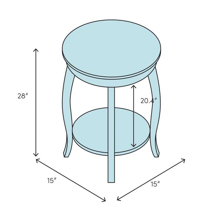 Martha Stewart Martha Stewart Harley  Round End Table with Cane Detail