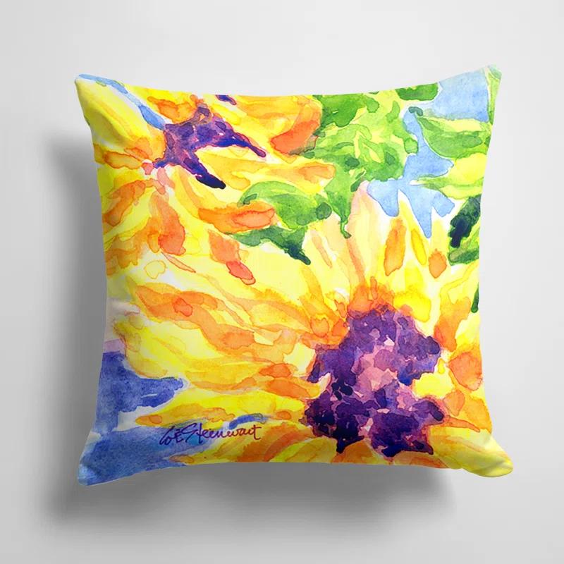 Caroline's Treasures Sunflowers Floral Indoor/Outdoor Throw Pillow