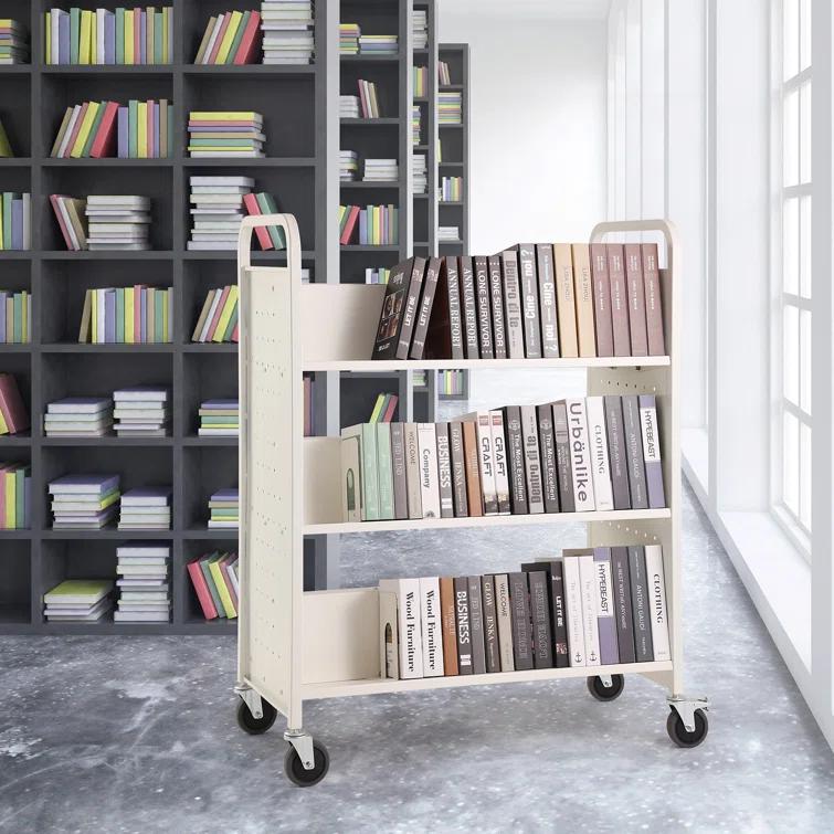 Stellweilan Tessberg 49.2'' H Book Cart with Wheels