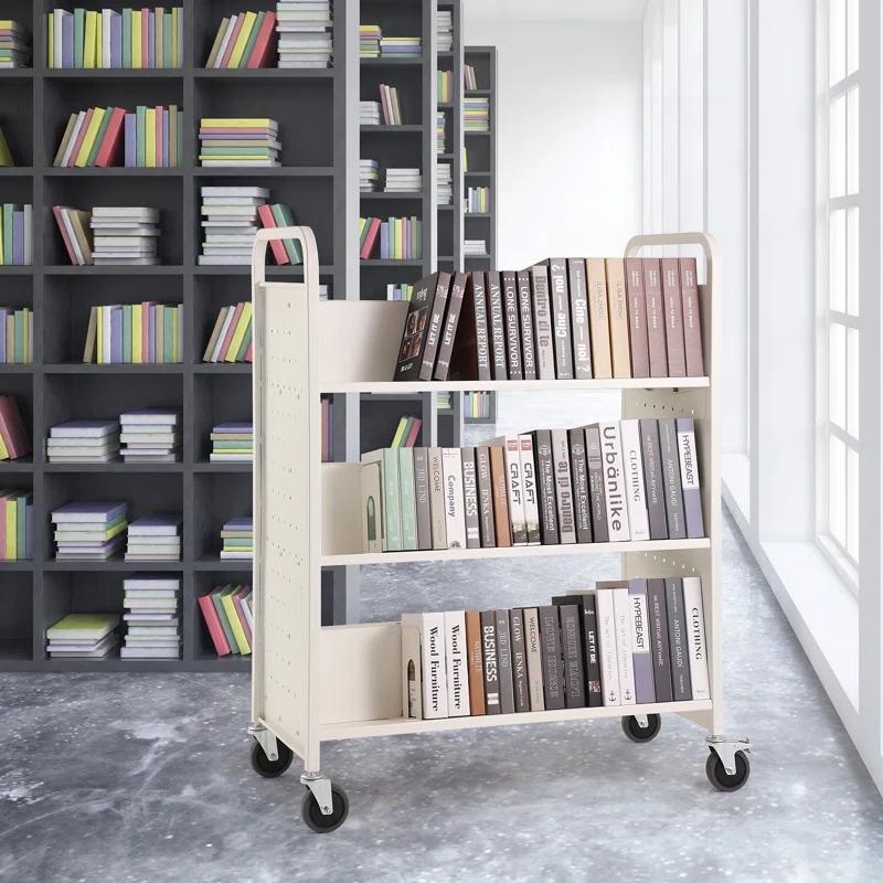 Stellweilan Tessberg 49.2'' H Book Cart with Wheels