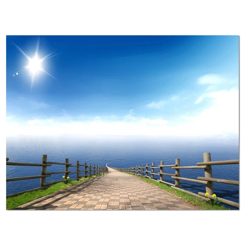 Design Art " Endless Pier Into Blue Sea "