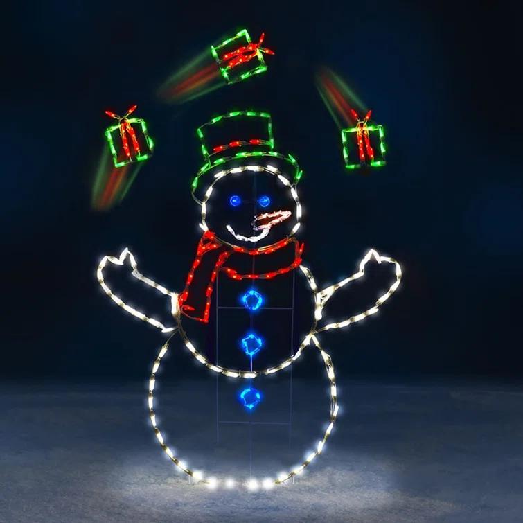ProductWorks ProductWorks 60 In Pro-Line LED Animation Juggling Snowman Christmas Decoration