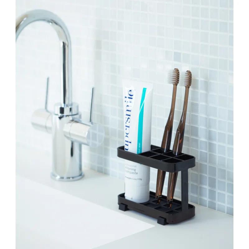 Yamazaki Home Tower Yamazaki Home Toothbrush And Toothpaste Holder For Bathroom Countertop, Steel, Water Resistant