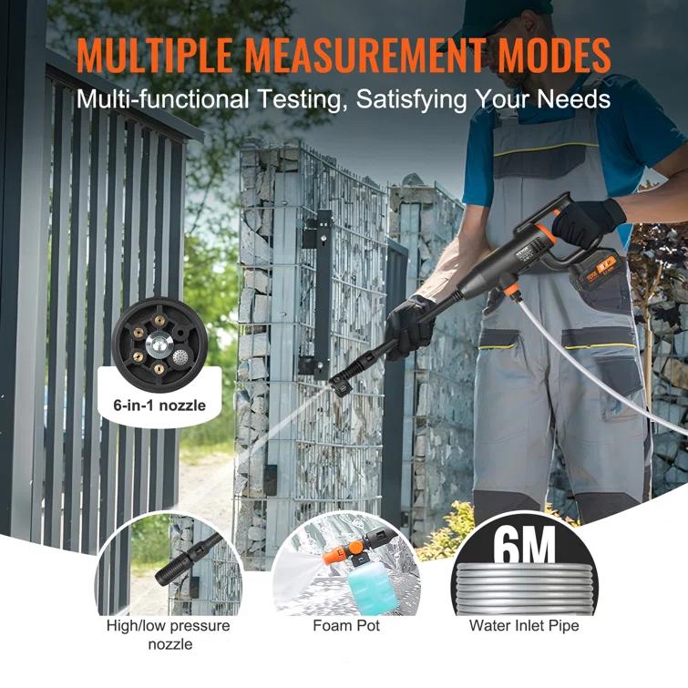 VEVOR VEVOR Cordless Pressure Washer, 580-PSI 1.1 GPM Portable Power Cleaner