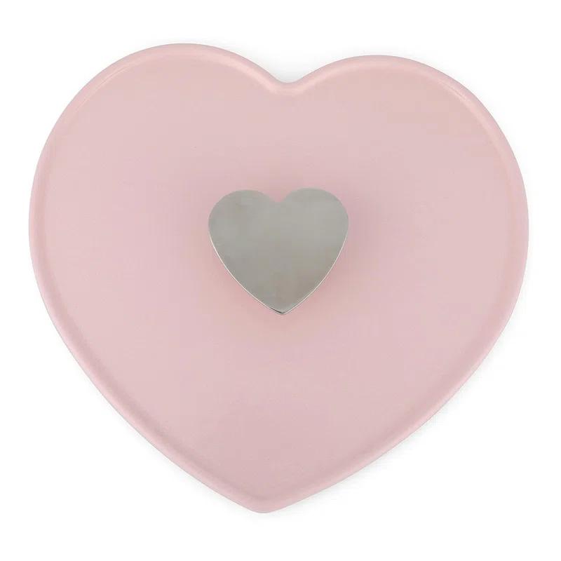 Martha Stewart Martha Stewart Heart Shape 2 QT Enamel Cast Iron Dutch Oven - Pink