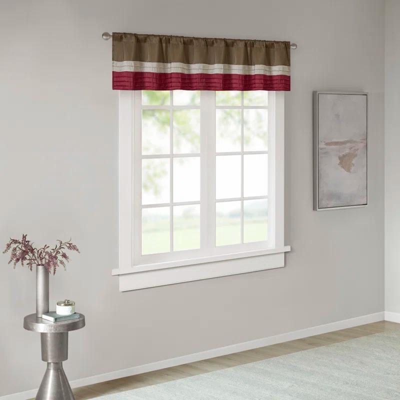 Madison Park Amherst Polyoni Pintuck Single Window Valance