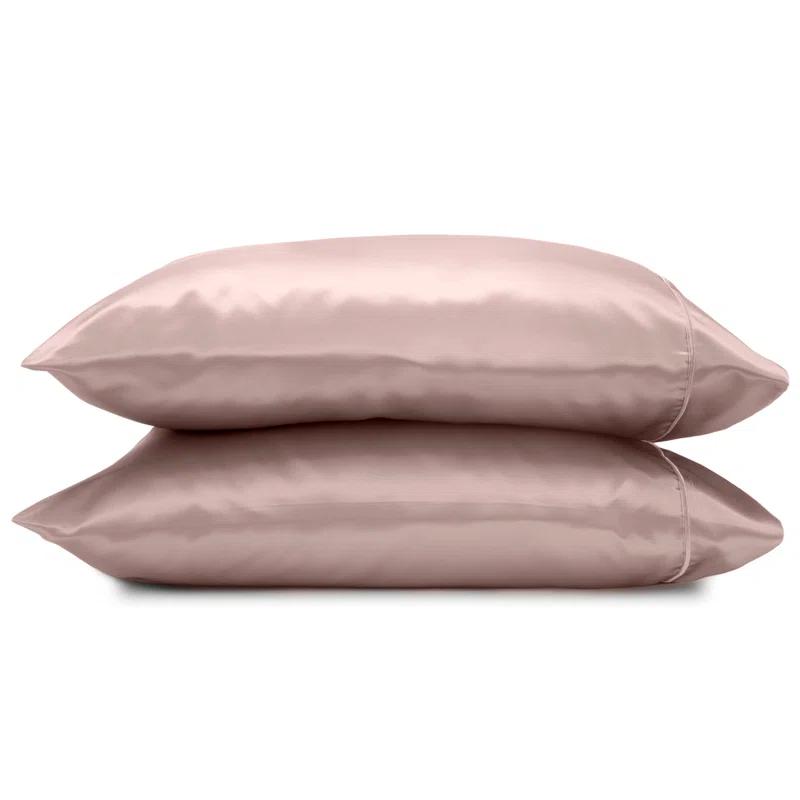 Seduction Martex Elegance Satin Silk Pillowcases Hotel Quality - Super Soft & Breathable Great For Hair And Skin (Set of 2)