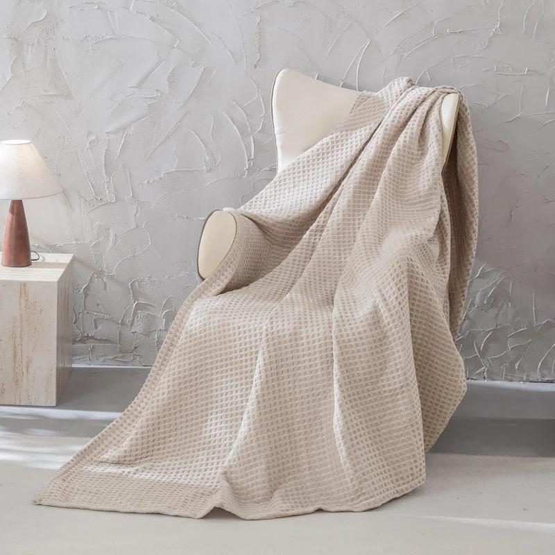 MeadowPark Fluffy Waffle Weave Polyester Chenille Bed Blanket