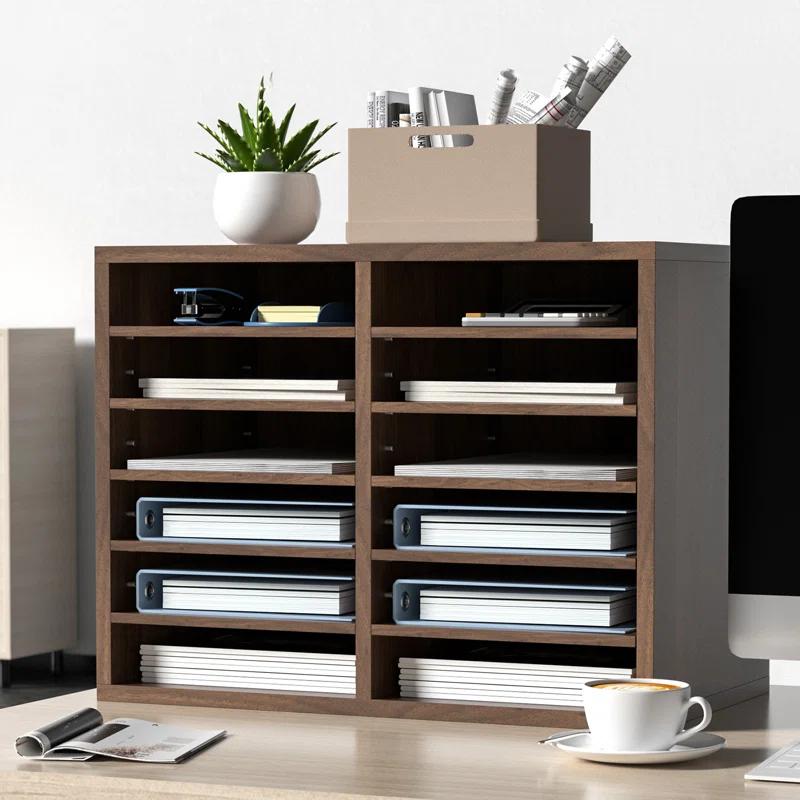 VEVOR VEVOR Manufactured Wood 12 Compartment Mailroom Table Accessory