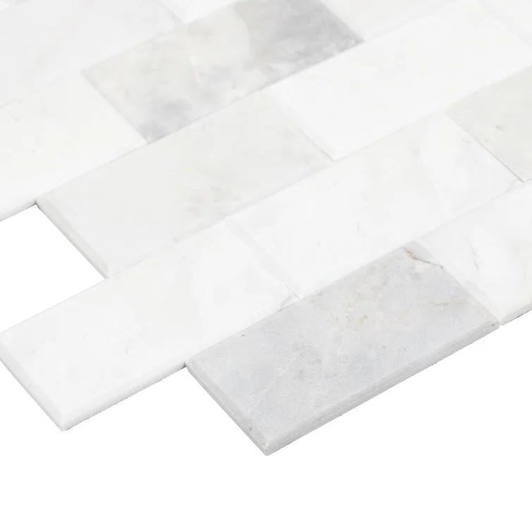 Daltile Simply Stick Mosaix 4'' W x 2'' L Natural Stone Peel and Stick Mosaic Tile