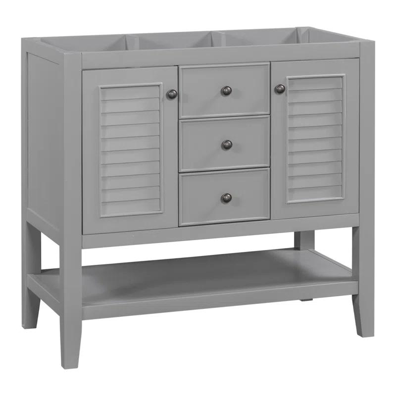 DSUNNER 36" Bathroom Vanity without Sink, Cabinet Base Only