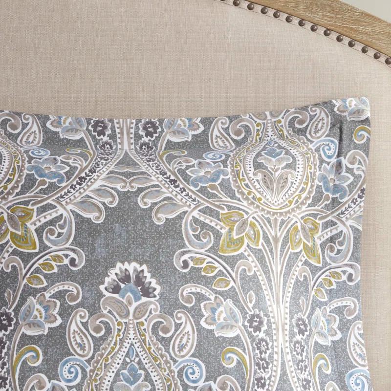 Harbor House Hallie Gray Traditional 6 Piece 100% Cotton Comforter Set