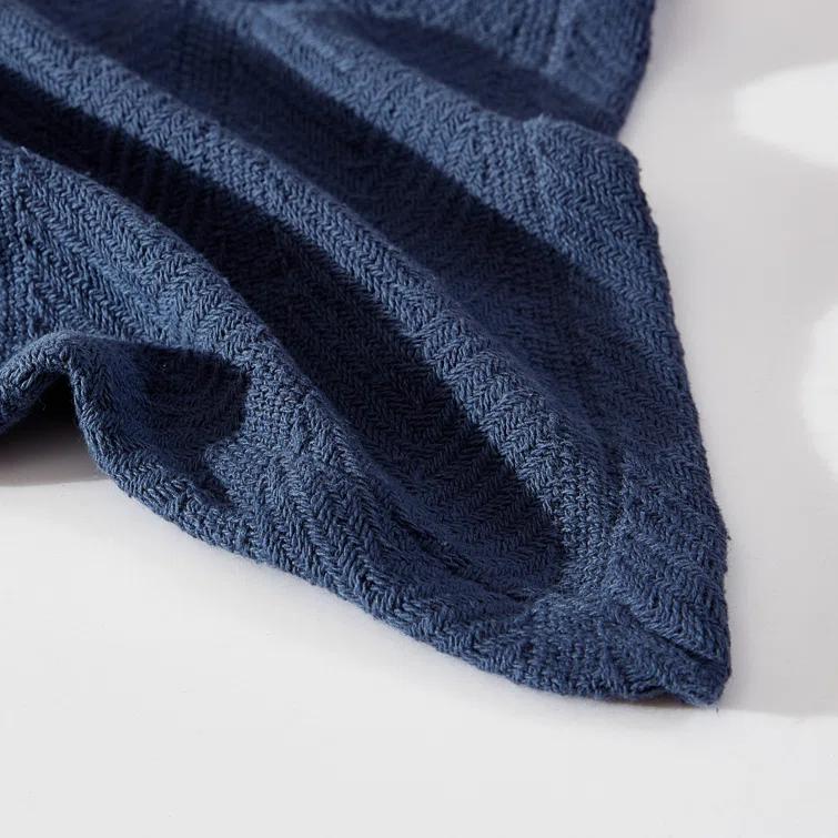 Eddie Bauer Eddie Bauer Herringbone Cotton Reversible Blanket