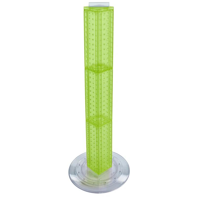 Four-sided 4"W x 36"H Pegboard Tower with Revolving 14.5" Base