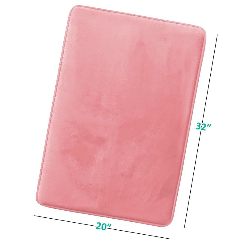 Clara Clark Ultra Soft and Absorbent Memory Foam Bath Rug Set with Non-Slip Backing