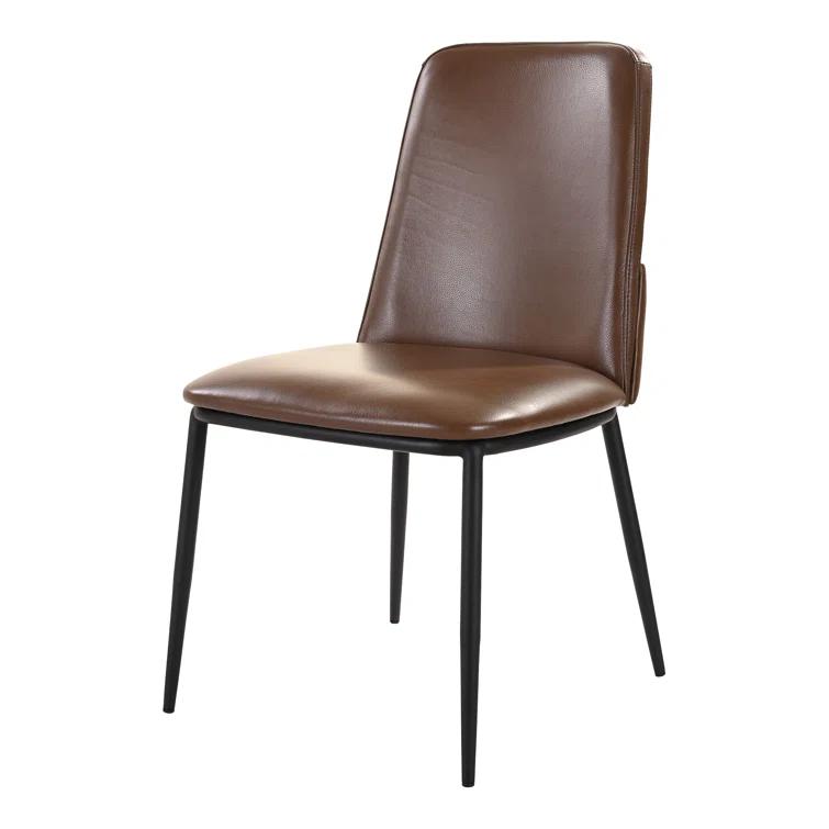 Moe's Home Collection Welles Leather Upholstered Side Chair & Reviews | Perigold