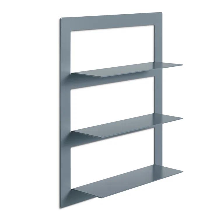 Blu Dot Shwall 3 Piece Powder Coated Metal Tiered Shelf