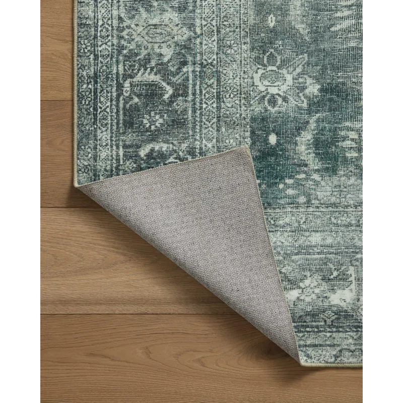 Magnolia Home By Joanna Gaines X Loloi Banks Machine Washable Blue / Lagoon Area Rug
