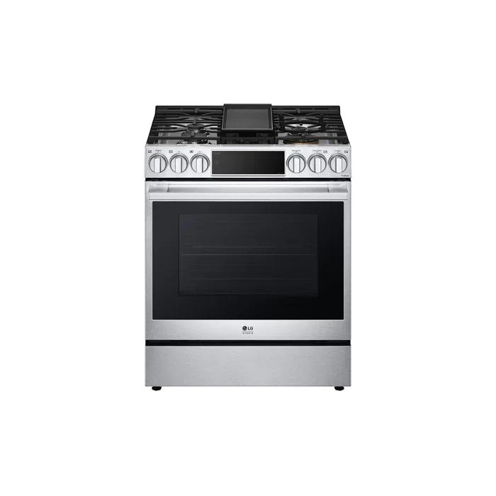 LG Studio LG STUDIO Smart Wi-Fi Dual Fuel Slide-in Range with ProBake Convection® and EasyClean®, 6.3 cu. ft. LSDS6338F