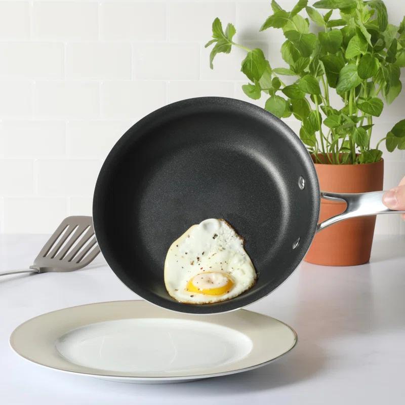 Martha Stewart Bosworth 10 Piece Hard Anodized Nonstick Aluminum Cookware Set - Black