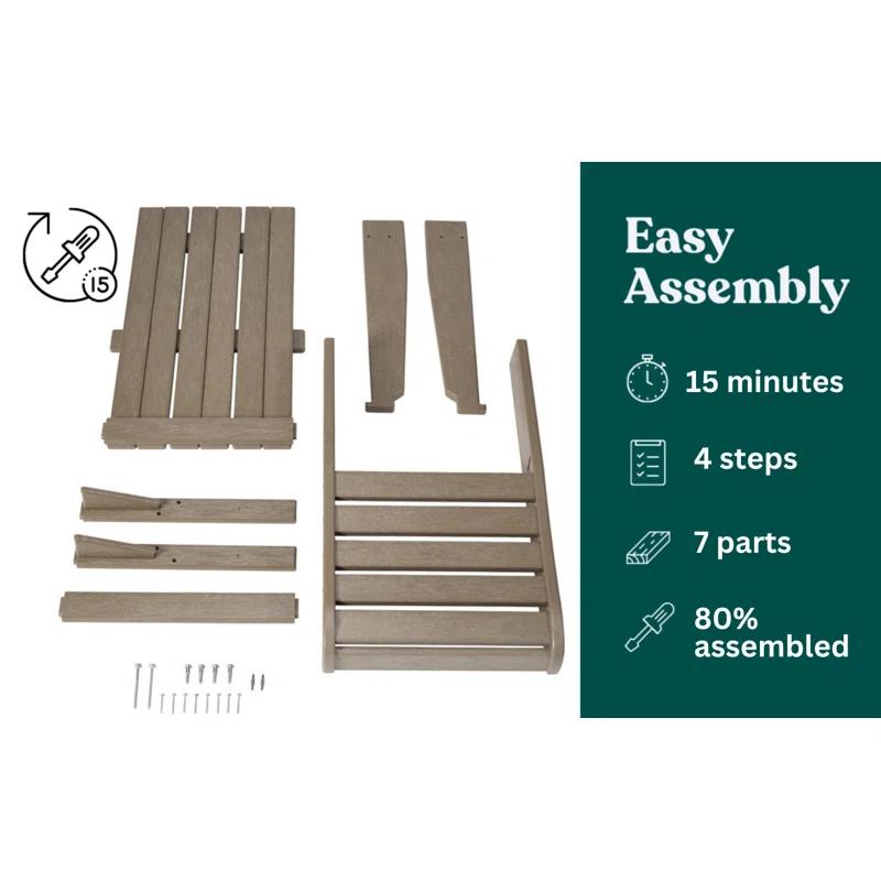 Keter Keter Montauk Adirondack Chair Modern Premium Weatherproof Outdoor Patio Furniture Ideal for Entertaining by the Pool or Backyard Fire Pit