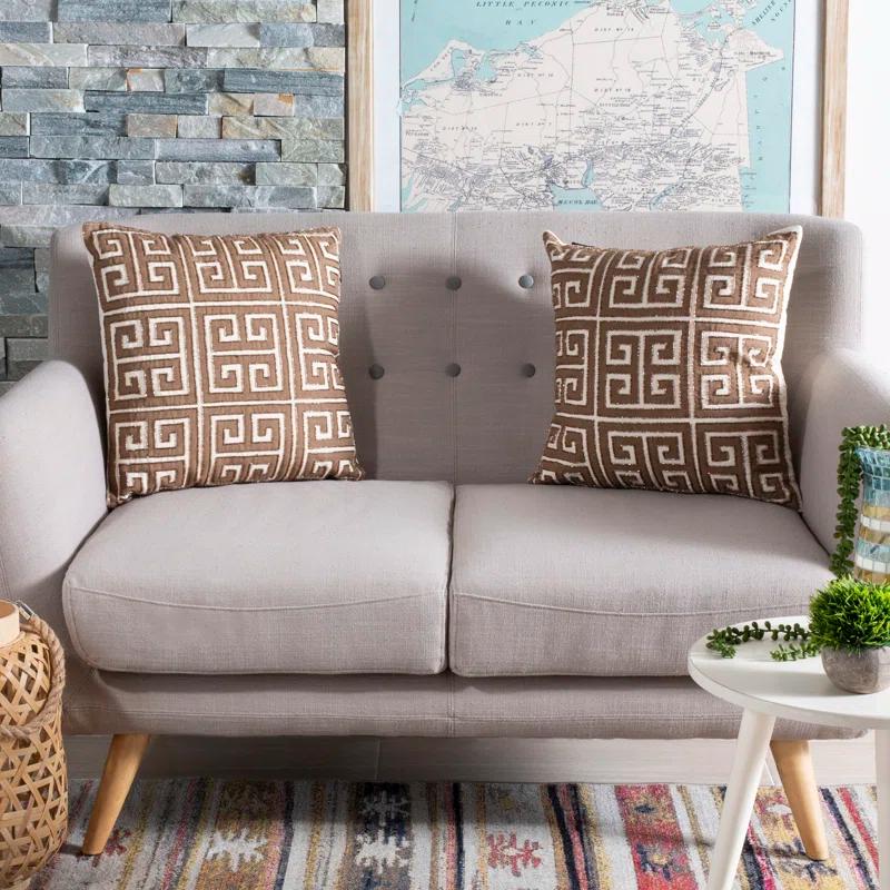 Safavieh Embroidered Feather Throw Pillow (Set of 2)