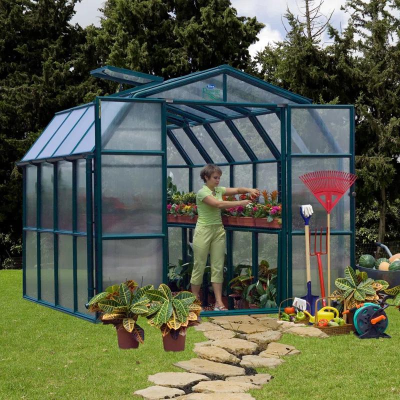 Canopia Palram - Canopia Prestige 2 Twin Wall 8' W Greenhouse with Starter Kit