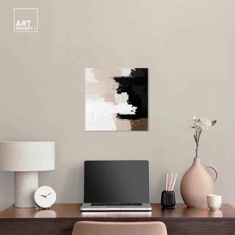 Art Remedy Neutral Ground Canvas Gemstone Abstract Art by Art Remedy