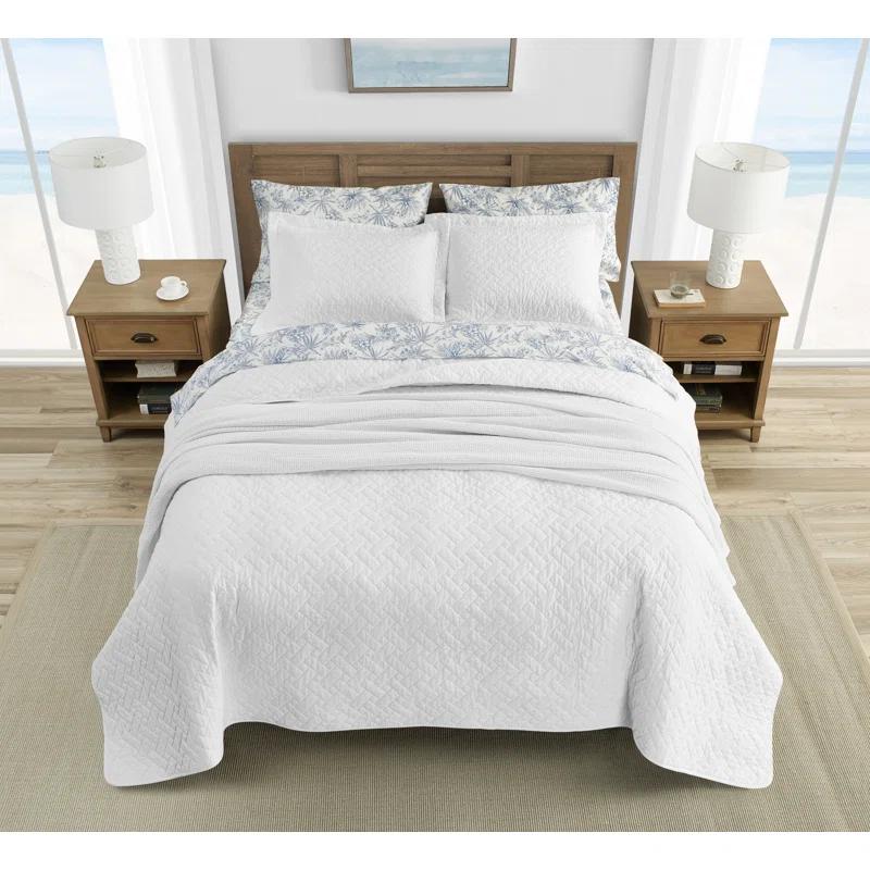 Tommy Bahama Home Tommy Bahama Raffia Solid Cotton Reversible Quilt Set