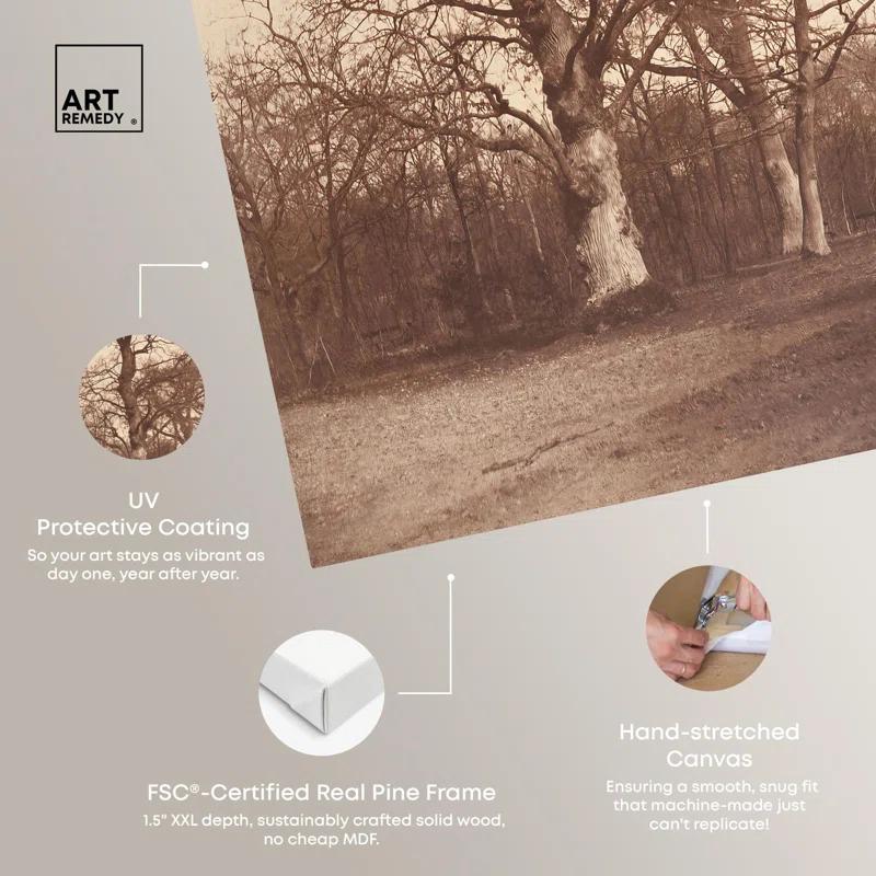 Art Remedy Trees In late 19s Canvas Vintage Landscape Art by Art Remedy