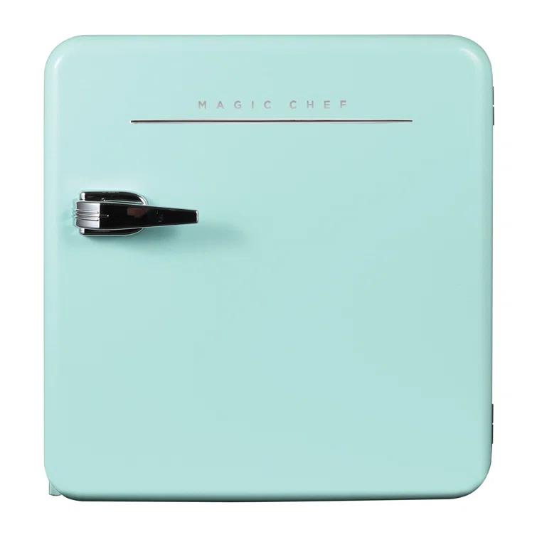 Magic Chef Magic Chef 1.6 Cubic Feet Retro Style Mini Fridge with Interior LED Light, Mint