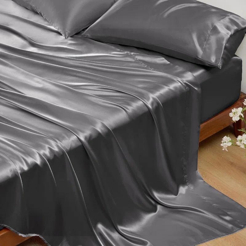 Bare Home Satin Sheet Set