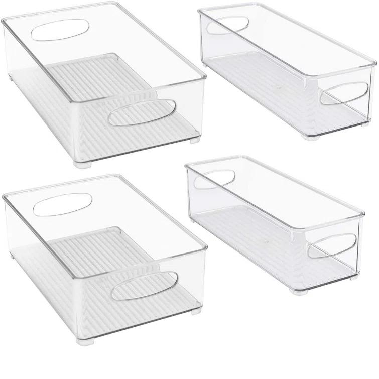 Sorbus Sorbus Clear Stackable Kitchen and Fridge Storage Bins in 4 Variety Pack