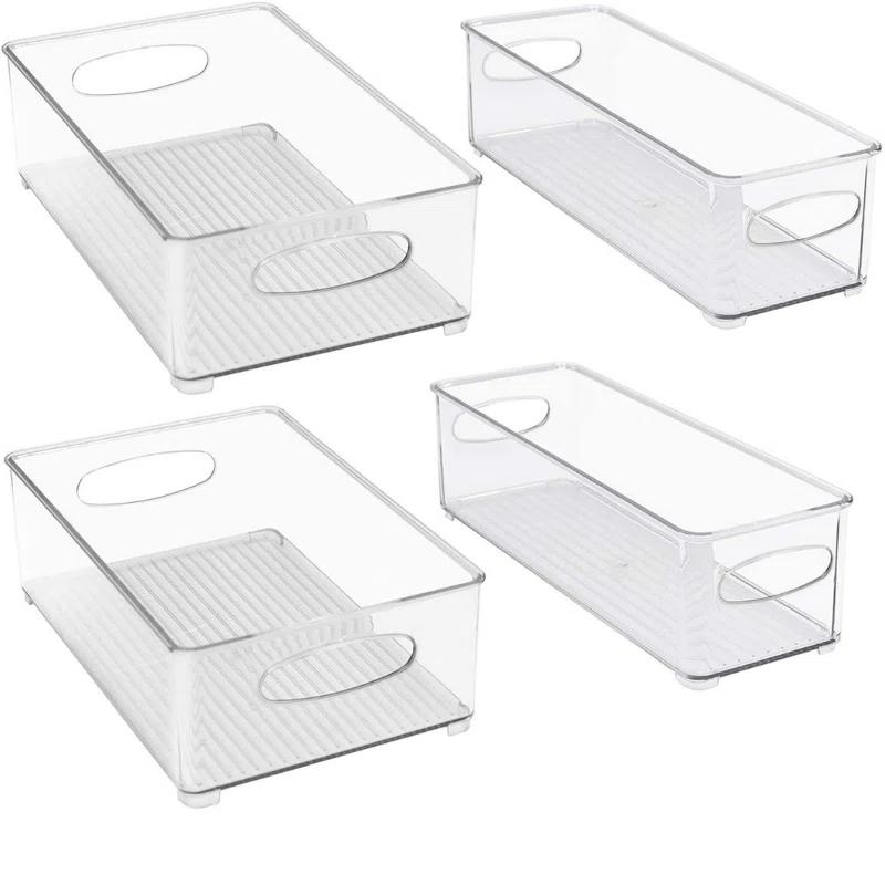 Sorbus Sorbus Clear Stackable Kitchen and Fridge Storage Bins in 4 Variety Pack