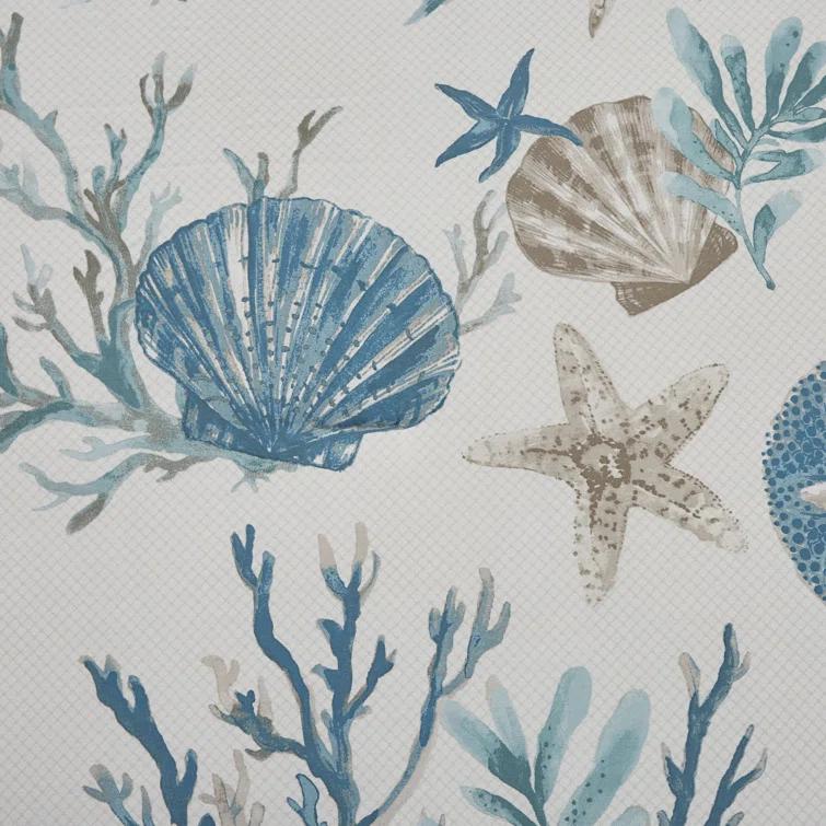 Madison Park Pebble Beach 6 Piece Cotton Sateen Coastal Duvet Cover Set