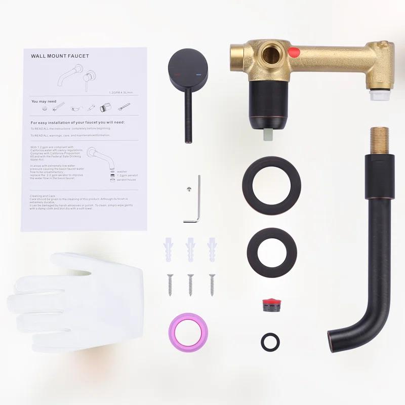 IVIGA Single Handle Wall Mounted Bathroom Faucet for Sink