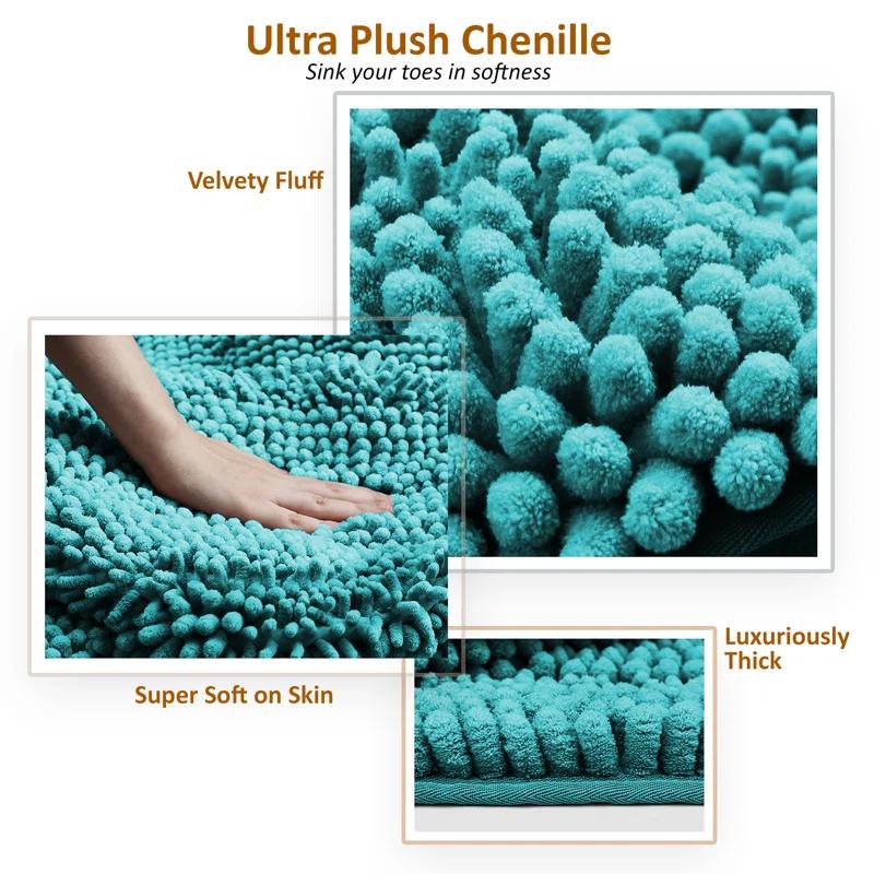 Clara Clark Clara Clark Chenille Extra Soft And Absorbent Bath Mat.