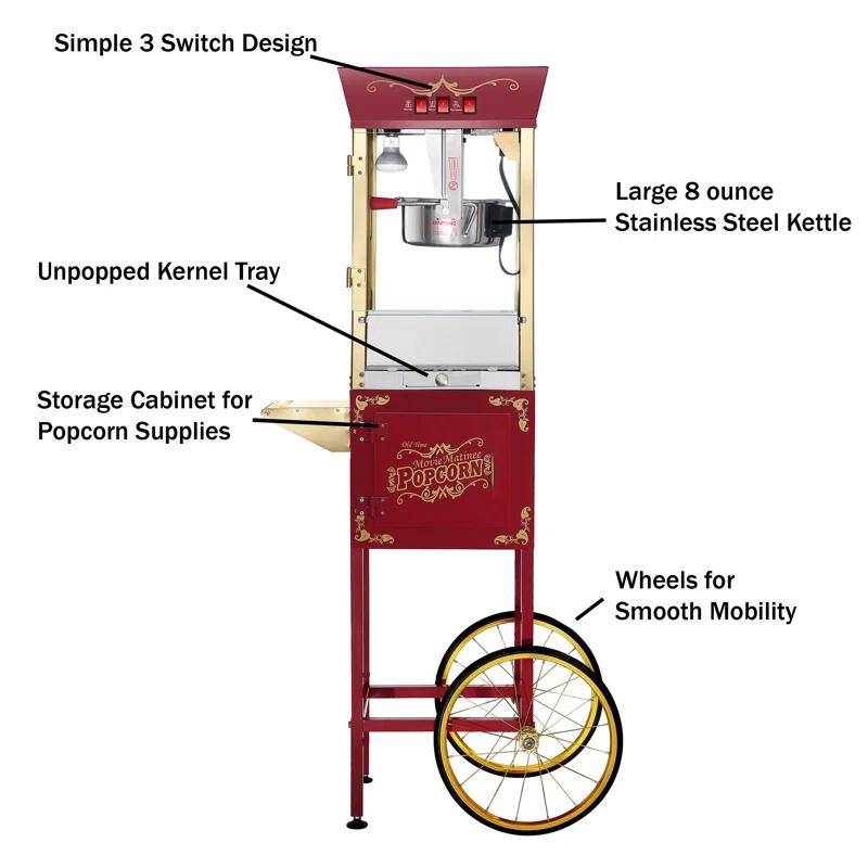 Great Northern Popcorn Great Northern Popcorn 8 Oz. Popcorn Machine Stand / Cart