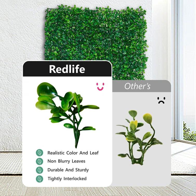 Primrue Primrue 12PCS 16" X 24" Artificial Boxwood Panels,Boxwood Hedge Wall Panels,Artificial Grass Backdrop Wall 1.6", Privacy Hedge Screen UV Protected For Outdoor Indoor Garden Fence Backyard