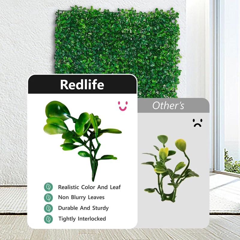 Primrue 12PCS 16" X 24" Artificial Boxwood Panels,Boxwood Hedge Wall Panels,Artificial Grass Backdrop Wall 1.6", Privacy Hedge Screen UV Protected For Outdoor Indoor Garden Fence Backyard