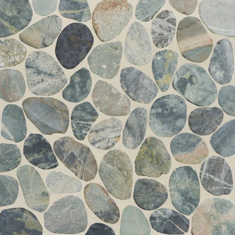 b.o.i Hawaii 12" x 12" Natural Stone Pebbles Mosaic Wall & Floor Tile