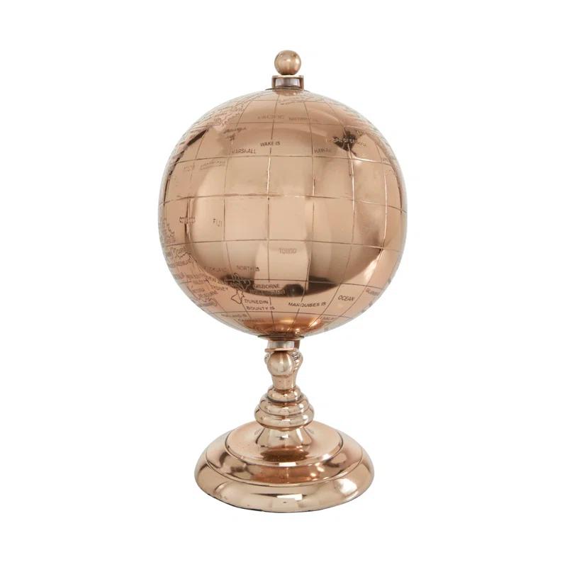 Novogratz Aluminum Metal Educational/Geographic Earth Rose Gold Globe