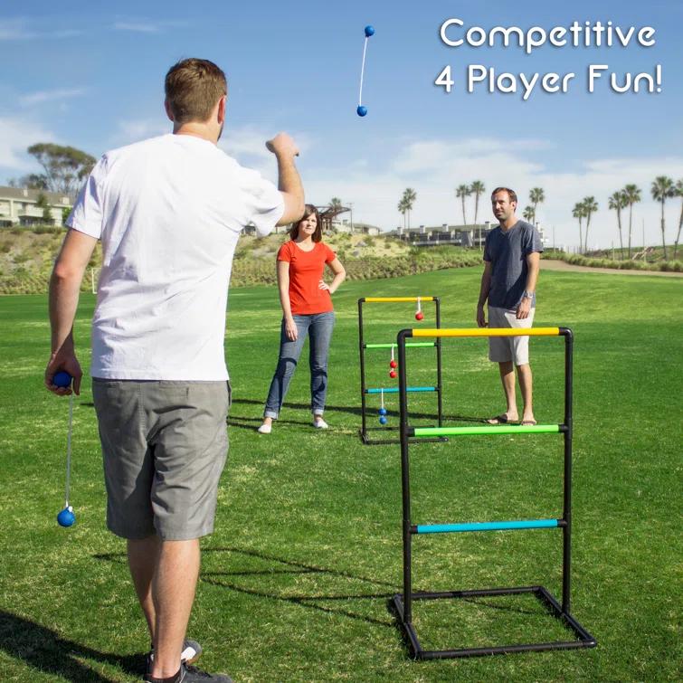 GoSports GoSports Indoor Outdoor Ladder Toss Game Set - Backyard Lawn Game - Rubber Bolos, Carrying Case and Score Trackers