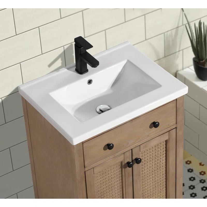 Birch Lane™ Berkely 24'' Single Bathroom Vanity with Porcelain Top